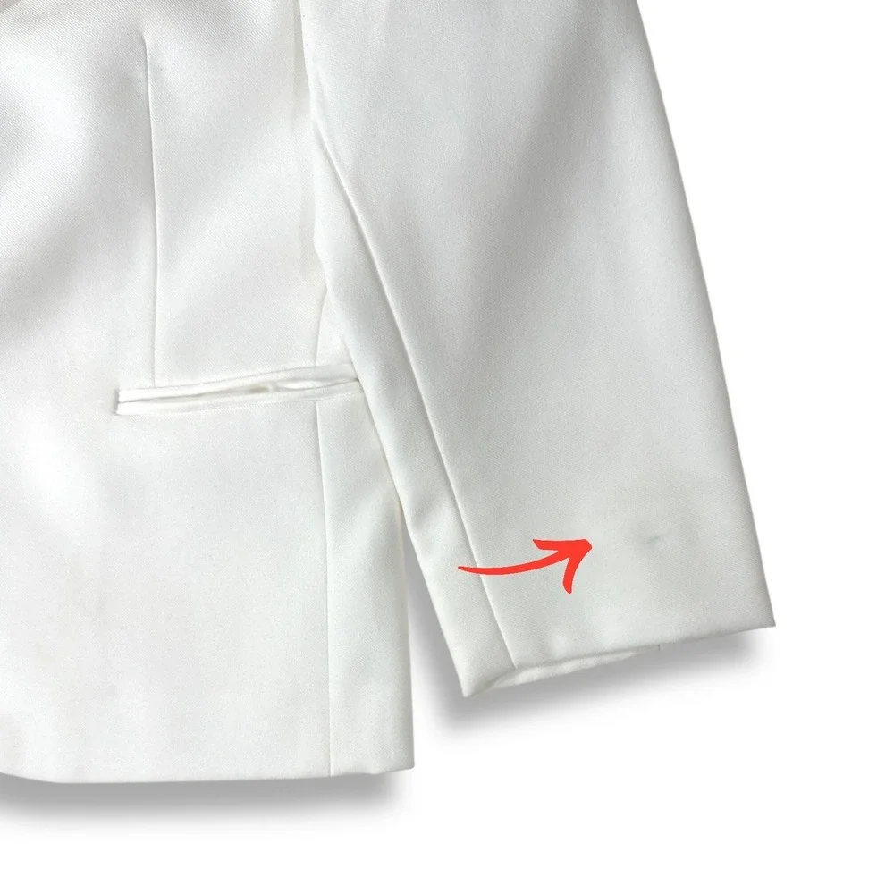 Lord‎ West Boys White Tuxedo Jacket Size 6 Formal Wedding Ring Bearer Suit Coat